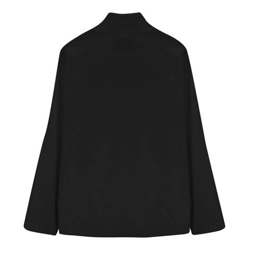 Fleece Jacke Damen Oversize Winter Teddyjacke Flauschig Dicke Winterjacke Damen Warm Grosse Grössen Fleecejacke Damen Stehkragen mit Knöpfen Plüschjacke Teddy Fleecejacken Frauen Einfarbig von Generisch