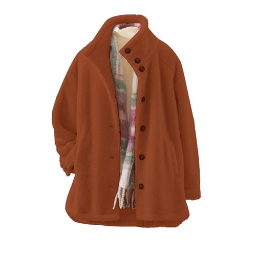 Fleece Jacke Damen Oversize Winter Teddyjacke Flauschig Dicke Winterjacke Damen Warm Grosse Grössen Fleecejacke Damen Stehkragen mit Knöpfen Plüschjacke Teddy Fleecejacken Frauen Einfarbig Fleece Jacke Damen Oversize Winter Teddyjacke Flauschig Dicke Winterjacke Damen Warm Grosse Grössen Fleecejacke Damen Stehkragen mit Knöpfen Plüschjacke Teddy Fleecejacken Frauen Einfarbig von Generisch