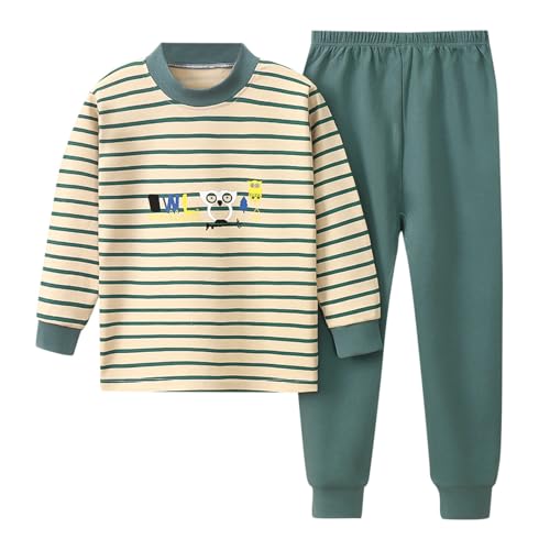 Fleece Pyjama Set - Warm Kuschel Schlafanzug Sweatjacke Pullover + Hose Jogginganzug Kinder Langarm Hausanzug Winter von Generisch
