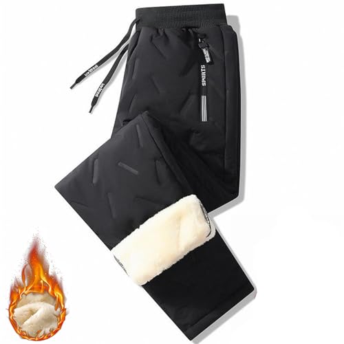 FleeceActive – Unisex Fleece-gefütterte wasserdichte Hose, leichte Schnee-Sweathose, Unisex-Fleece-gefütterte wasserdichte Hose, Straight-Black, 5XL FleeceActive – Unisex Fleece-gefütterte wasserdichte Hose, leichte Schnee-Sweathose, Unisex-Fleece-gefütterte wasserdichte Hose, Straight-Black, 5XL von Generisch
