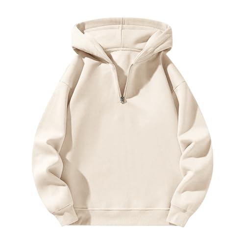 Fleecejacke Damen Mit Kapuze Outdoor Übergangsjacke Damen Große Größen Kapuzenpulli Plus Samt Winterjacke Reißverschluss Kapuzenpullover Einfarbig Hoodie Oversize Trainingsjacke Basic Freizeitjacke von Generisch