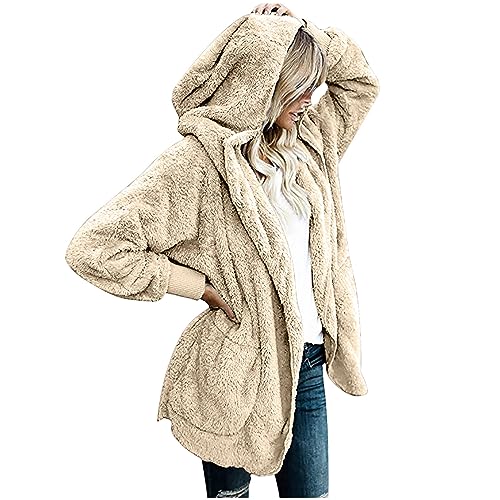 Fleecejacke Damen Oversize Hoodie Jacke Freizeit Einfarbig Sweatjacke Winter Teddyjacke Langarm PlüSchjacke Open Front Wintermantel Große Größen Winterjacke Warm Herbstjacke Fleece Übergangsjacke Fleecejacke Damen Oversize Hoodie Jacke Freizeit Einfarbig Sweatjacke Winter Teddyjacke Langarm PlüSchjacke Open Front Wintermantel Große Größen Winterjacke Warm Herbstjacke Fleece Übergangsjacke von Generisch