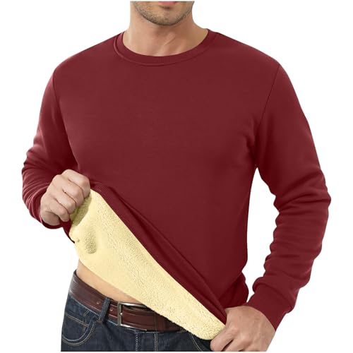 Fleecepullover Herren Winter Teddy Fleece Pullover Große Größen Langarm Sweatshirt Einfarbig Warm Fleecepulli Thermal Plüsch Gefüttert Pulli Verdickte Winterpullover Base Layer Thermounterwäsche Fleecepullover Herren Winter Teddy Fleece Pullover Große Größen Langarm Sweatshirt Einfarbig Warm Fleecepulli Thermal Plüsch Gefüttert Pulli Verdickte Winterpullover Base Layer Thermounterwäsche von Generisch