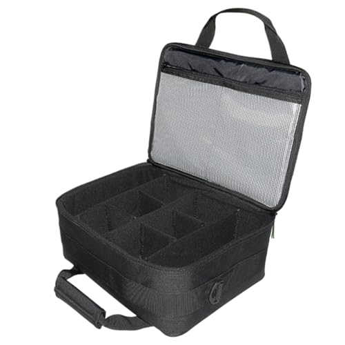 Fliegenrollen-Aufbewahrungskoffer – Angelrollen-Organizer, Oxford-Pack mit mehreren Taschen | Wasserdichte Angel-Aufbewahrungstasche, großes Fassungsvermögen für Angelrollen, Tasche für Outdoor-Zubehö von Generisch