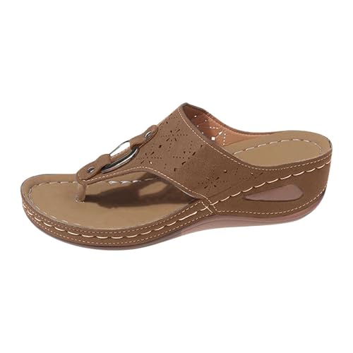Flip Flops Damen Clip Toe Keilabsatz Pantoletten Atmungsaktive Wanderschuhe Hohl Zehentrenner Slipper Lässige Hausschuhe Rutschfeste Schlappen Bequeme Römersandalen Retro Orthopädische Hausschlappen Flip Flops Damen Clip Toe Keilabsatz Pantoletten Atmungsaktive Wanderschuhe Hohl Zehentrenner Slipper Lässige Hausschuhe Rutschfeste Schlappen Bequeme Römersandalen Retro Orthopädische Hausschlappen von Generisch