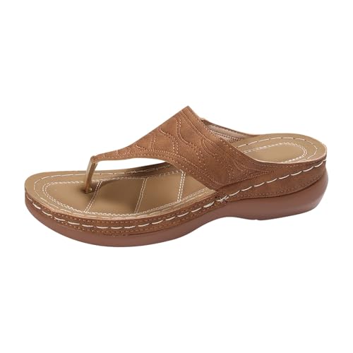 Flip Flops Damen Einfache Keilabsatz Hausschuhe Rutschfeste Pantoletten Bequeme Orthopädische Hausschlappen Clip Toe Wanderschuhe Lässige Römersandalen Vintage Leicht Pantoffeln Elegant Slipper Flip Flops Damen Einfache Keilabsatz Hausschuhe Rutschfeste Pantoletten Bequeme Orthopädische Hausschlappen Clip Toe Wanderschuhe Lässige Römersandalen Vintage Leicht Pantoffeln Elegant Slipper von Generisch