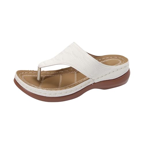 Flip Flops Damen Einfache Keilabsatz Hausschuhe Rutschfeste Pantoletten Bequeme Orthopädische Hausschlappen Clip Toe Wanderschuhe Lässige Römersandalen Vintage Leicht Pantoffeln Elegant Slipper Flip Flops Damen Einfache Keilabsatz Hausschuhe Rutschfeste Pantoletten Bequeme Orthopädische Hausschlappen Clip Toe Wanderschuhe Lässige Römersandalen Vintage Leicht Pantoffeln Elegant Slipper von Generisch