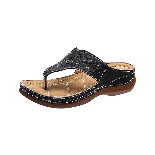 Flip Flops Damen Orthopädische Badesandalen Mesh Hausschuhe Atmungsaktive Sommerschuhe Vintage Hohl Slides rutschfest Slipper Peep Toe Pantoletten Leder Zehentrenner mit Arch Support bequem Sandals Flip Flops Damen Orthopädische Badesandalen Mesh Hausschuhe Atmungsaktive Sommerschuhe Vintage Hohl Slides rutschfest Slipper Peep Toe Pantoletten Leder Zehentrenner mit Arch Support bequem Sandals von Generisch
