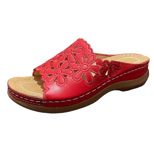 Flip Flops Damen rutschfeste Sandalen Weiche Pantoletten Sommer Schnell Trocknender Badelatschen Innen/Außen Hausschuhe Badeschuhe Original Super Weich rutschfest von Generisch