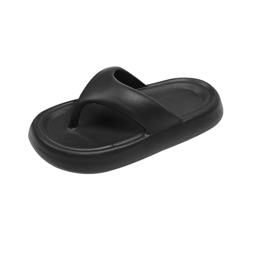 Flip Flops EVA Thick Slip On Non Slip Soft Sandals Men Women Outdoor Indoor Beach Pool Slippers Summer Unisex Slide Slippers Non-Slip Thong Sandals Multiple Colours Available, Schwarz , 39 EU von Generisch