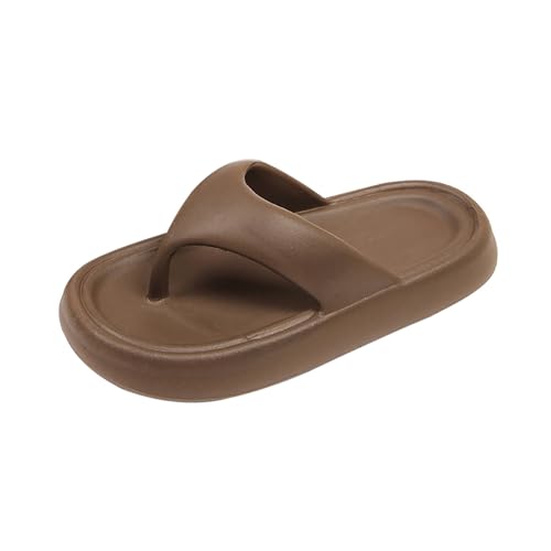 Flip Flops EVA Thick Slip On Non Slip Soft Sandals Men Women Outdoor Indoor Beach Pool Slippers Summer Unisex Slide Slippers Non-Slip Thong Sandals Multiple Colours Available, braun, 39 EU von Generisch