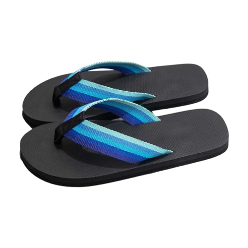 Flip Flops Schwarz Herren,Gummipantoffeln Für Herren Strandschuhe Modisch Badeschlappen Weich rutschfest Freizeitschuhe Aushöhlen Atmungsaktiv Trekkingschuhe Leichtgewichts Party-Sandalen von Generisch