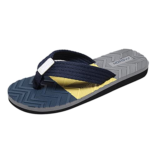 Flipflops Herren Quadratisch Zehe Zehentranner Leichtgewicht Mules Weich Sohle Hausschuhe Mode Sandalen Bequeme Hausschuhe Unisex Flip Flops Rutschfeste Freizeitsandalen Slippers von Generisch