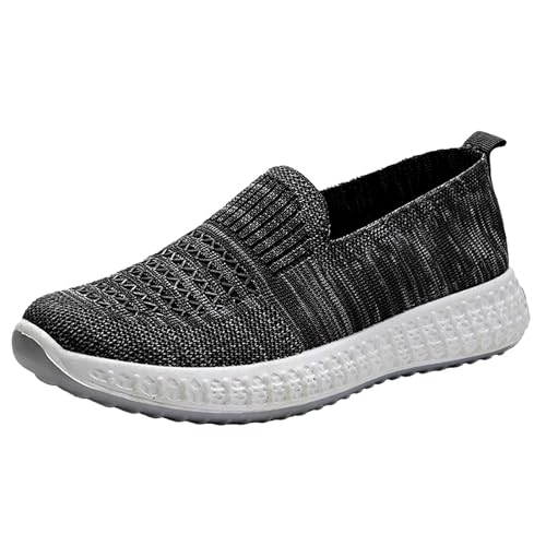 Flying Mesh Wanderschuhe für Damen mit Memory-Schaum Slip On Weiche Unterseite Atmungsaktiv Leichte Weite Passform Laufschuhe Stoßdämpfung mit Fußgewölbeunterstützung Sportschuhe für Fitness Outdoor Flying Mesh Wanderschuhe für Damen mit Memory-Schaum Slip On Weiche Unterseite Atmungsaktiv Leichte Weite Passform Laufschuhe Stoßdämpfung mit Fußgewölbeunterstützung Sportschuhe für Fitness Outdoor von Generisch
