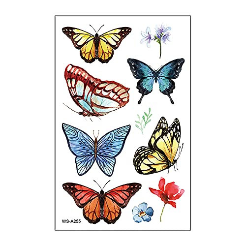 FlyingButterfly Tattoos für Kinder/Frauen Bunte und wasserfeste FlyingButterfly Temporäre Aufkleber für/Geschenke/Dekoration Reisegutscheine Für 2 (E, One Size) von Generisch