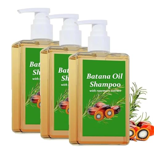 For Batana Oil Shampoo, Batanas Shampoo mit Rosemary Extrakt,Natürliches Kaltgepresstes Batanaöl für dünner werdendes Haar für Frauen & Männer Haarausfall,Haarverdichtung für Haarpflege (3PC, 100ml) von Generisch