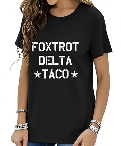 Foxtrot Delta Taco Shirt, Foxtrot Delta Taco T-Shirts Damen Herren, Schwarz , XXL von Generisch