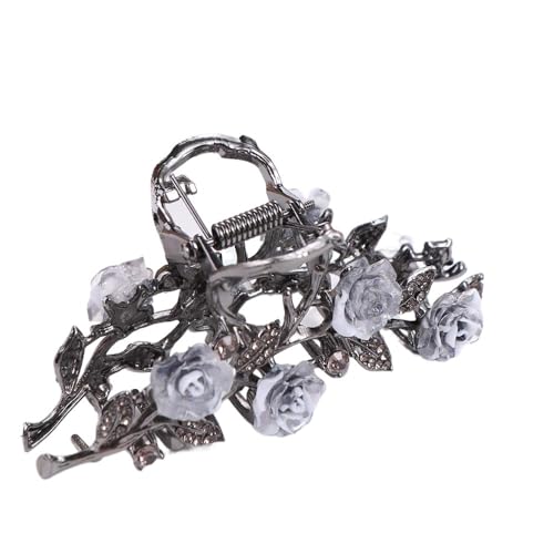 Frauen Legierung Kamelie Blume Greif-Clip Geometrische Zopf Metall Fangclip Anti-Rutsch Haarklammer Haar Styling Zubehör von Generisch