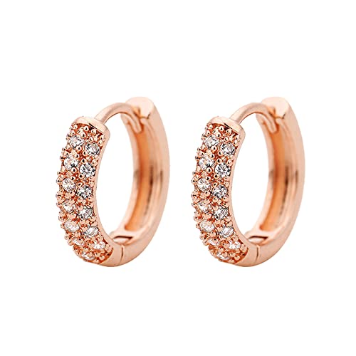 Frauen Ohrring bunte glänzende Zirkonia Schmucksache Geschenke Herren Ohrringe 585 (F One Size) von Generisch