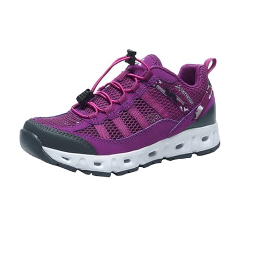 Frauen Outdoor Wanderschuhe Sommer Wandern Off Road atmungsaktive Wandern Paar Sportschuhe (Lila,35) von Generisch