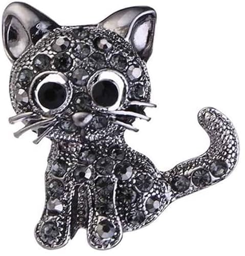 Frauen Schöne Stil Funkelnde Kristall Brosche Cartoon Katze Schal Pin Breastpin Hochzeit Schmuck GeschenkGutes Design. von Generisch