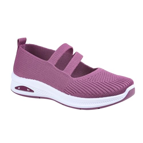 Frauen Sneakers rutschfeste Arbeitsschuhe Bequeme Sneaker für Alltag Freizeit Leichte Wanderschuhe für Damen Sportliche Damen-Schuhe für Reisen Aktivitäten (Purple, 38) von Generisch