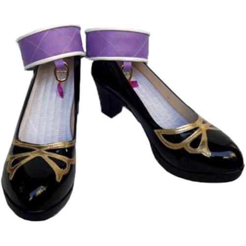 Frauen Spiel Cosplay Schuhe Für Lisa Fancy Bühne Performance Requisiten Schuhe Halloween Comic Con (Schwarz,41) von Generisch