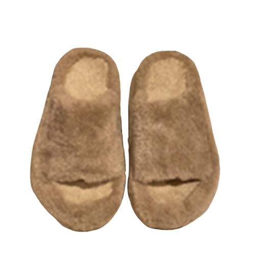 Frauen Und Männer Casual Licht Offene Zehe Warm Hausschuhe - Hauspantoffeln Damen Filz Pantoletten Paare Schlappen Rutschfest Hausschlappen Unisex Haushaltsschuhe Bequem Plüschhausschuhe von Generisch