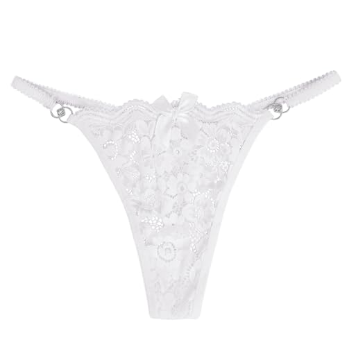 Frauen Unterwäsche | Sexy String Verschiedene Größen | Tanga weiß | Stringtanga mit Spitze | Damen Tangas | Damen-Unterhosen | Women Underwear | erotische Reizwäsche (as3, Alpha, m, Regular, Regular) von Generisch