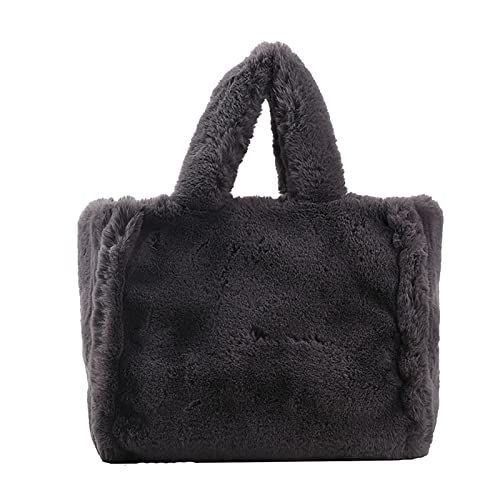 Frauen-Winter- Largesize-große Kapazitäts-Normallack-einfache -Handtasche Business Taschen Damen (Grey, One Size) von Generisch