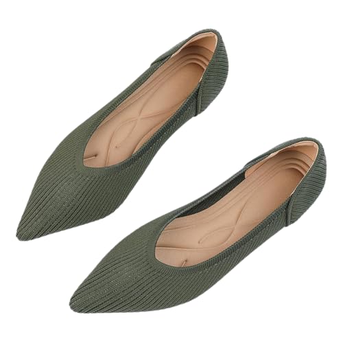 Frauen gestrickte Ballettflats mit bequemem Spitzen Zehen, ideal für Elegante Anlässe und einfache Slip-on-Wanderschuhe Frauen gestrickte Ballettflats mit bequemem Spitzen Zehen, ideal für Elegante Anlässe und einfache Slip-on-Wanderschuhe von Generisch