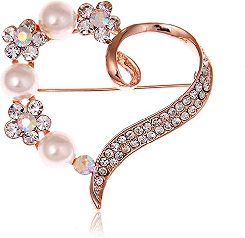 Frauen lieben Herz Strass Brosche Pullover Schal Clips elegante Imitationsperlen Broschen Clips BroscheLanglebiges Design. Frauen lieben Herz Strass Brosche Pullover Schal Clips elegante Imitationsperlen Broschen Clips BroscheLanglebiges Design. von Generisch