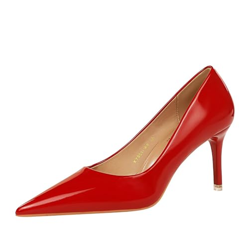 Frauen mit 4-Zoll-Spitzzellen Stiletto High Heels, perfekt für Partys und Proms-Bequeme Slip-On-Anzugschuhe Frauen mit 4-Zoll-Spitzzellen Stiletto High Heels, perfekt für Partys und Proms-Bequeme Slip-On-Anzugschuhe von Generisch