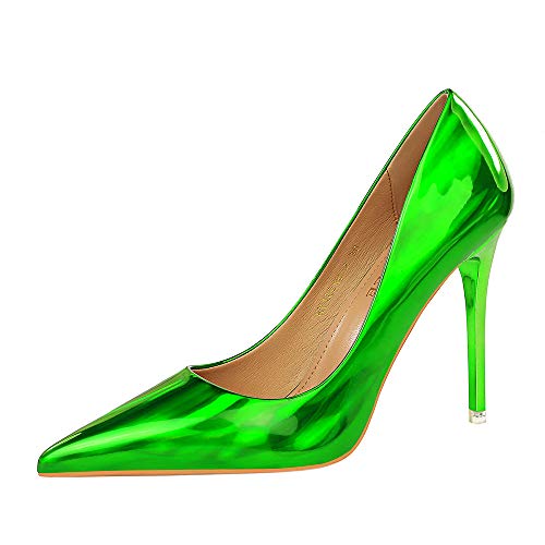 Frauen mit 4-Zoll-Zehenzehen High Heels, stilvolle Stilettopumpen, komfortable Slip-on-Party- und Prom-Kleidungsschuhe von Generisch