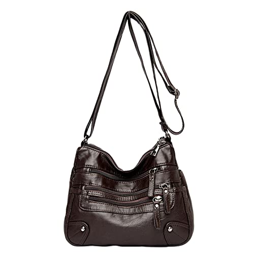 Frauen weiches Umhängetaschen mehrschichtige klassische Umhängetasche Luxus-Designer-Handtasche und Geldbörse Taschen Organizer Tür (BW1, One Size) von Generisch