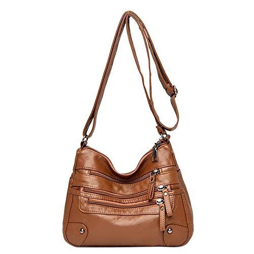 Frauen weiches Umhängetaschen mehrschichtige klassische Umhängetasche Luxus-Designer-Handtasche und Geldbörse Taschen Organizer Tür (BW2, One Size) von Generisch