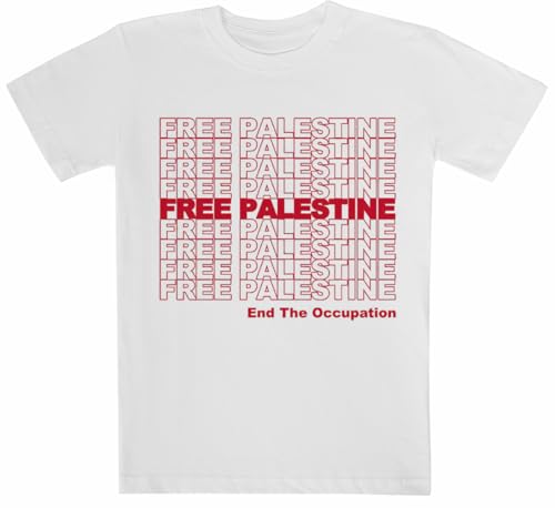 Free Palestine End The Occupation Weißes Kurzarm-T-Shirt für Kinder von Generisch