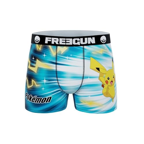 Freegun Herren-Boxershorts Pokemon Pikachu PKM18 PIK – Lustige und Bequeme Unterwäsche mit einem Originaldesign der beliebtesten Figur von Generisch