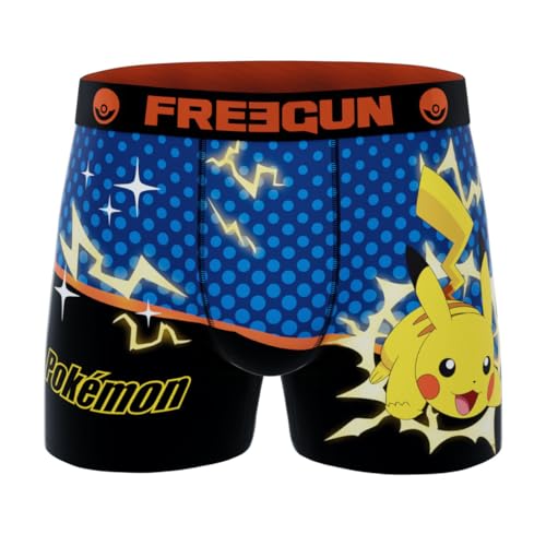 Freegun Herren-Boxershorts Pokemon Pikachu PKM18 THU – Lustige, Bequeme und atmungsaktive Unterwäsche mit einem Originaldesign der beliebtesten Figur von Generisch