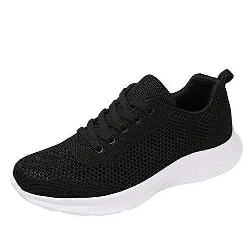Freizeit Damen Weiche Sohle Bequeme Schuhe Outdoor Mesh Schuhe Laufen Mode Sport Atmungsaktiv Klassisch Nylon Sneaker Damen, Schwarz , 39 EU von Generisch