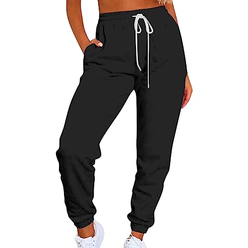 Freizeithose Damen Lang Warm Winterhose Thermo Gefüttert Fleecehose Dicke Jogginghosen Baumwolle Traininghose Winter Outdoor Hosen Baggy Sporthose Gefütterte Jogginghose Jogging Bottoms von Generisch