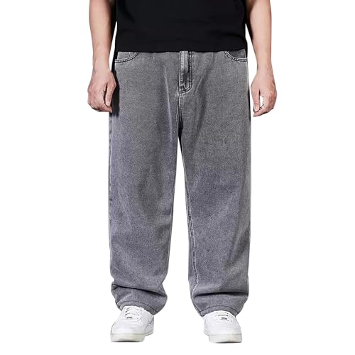 Freizeithose Herren BöHmische Baggy Jogginghose Loose Fit ÜBergrößE Hose Modern Komfort Sweatpants Einfarbig Outdoorhose FüR Alltag Joggers Men Freizeithose Herren Schwarz 4XL Thermo Sporthose Herren von Generisch