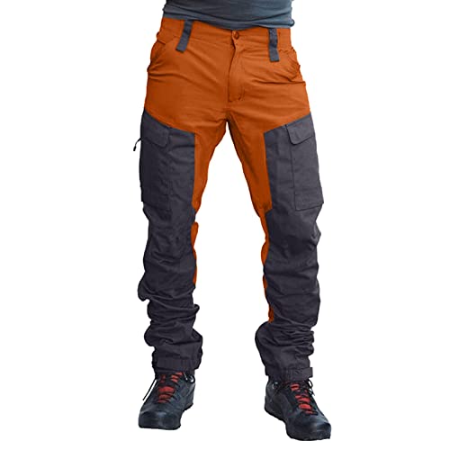 Freizeithose Herren Cargohose Lang Passform Arbeitshose Stretch Laufhose Straight Sporthose Lockere Übergröße Trousers Seitentaschen Jogginghose Gummizug Fahradhosen Atmungsaktiv Einsatzhose von Generisch