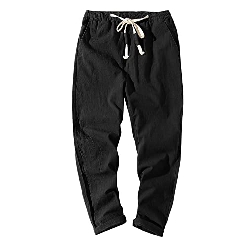 Freizeithose Herren Lang Und Leicht Dünn Polyester,Wanderhose Herren Sommer Lang Arbeitshose Stilvolle Trekkinghose Leichte Luftige Outdoorhose Verschleißfestem Fitnesshose Slim Fit Haushose von Generisch