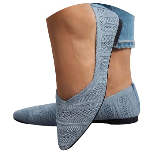 Freizeitschuhe Damen Mesh Atmungsaktive Sneaker Schuhe Gestrickte Bequeme Sportschuhe Slip on Freizeitschuhe Tanzschuhe Brautschuhe Hochzeitsschuhe Sicherheitsschuhe von Generisch