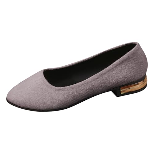 Freizeitschuhe Damen Slipper aus Leder Elegant Bequem Zehenpartie und Blockabsatz für Den Ganzjährigen Gebrauch Modisch Damenschuhe von Generisch