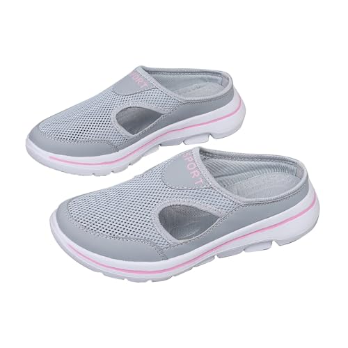 Freizeitschuhe Damen Sneaker Weiß,Trekkingschuhe Damen Sommer Fitnessschuhe Modisch Joggingschuhe Leichtgewichts Flacheschuhe Weich rutschfest Arbeitsschuhe Atmungsaktiv Outdoorschuhe Abriebfest von Generisch