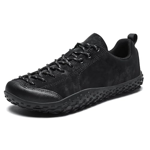 Freizeitschuhe Große deutsche Trainingsschuhe Breitkopf Paar Outdoor Wanderschuhe Komfortable atmungsaktive Sportschuhe (schwarz,42) von Generisch