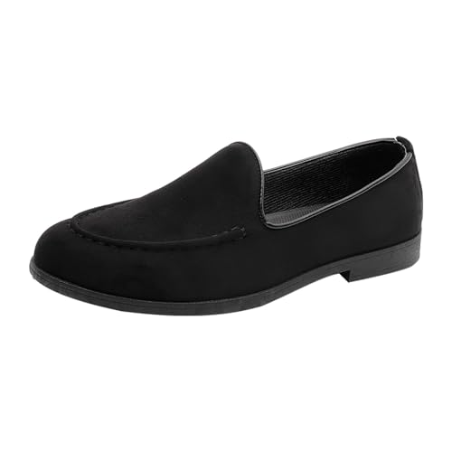 Freizeitschuhe Herren Flacher Wildleder Loafer Memory Foam Bootschuhe Klassisch Business Casual Shoes Bequeme Mokassins Breite Füße Fahrschuhe Lässig Geschäftsschuhe Slip On Herrenschuhe von Generisch