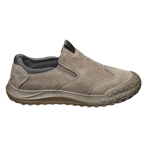 Freizeitschuhe Herren Leder Walkingschuhe Slip-On Schuhe Bequeme Trekkingschuhe Lederschuhe Leichtgewichts Flach Schuhe rutschfest Tennisschuhe Wanderschuhe Joggingschuhe Fitnessschuhe von Generisch